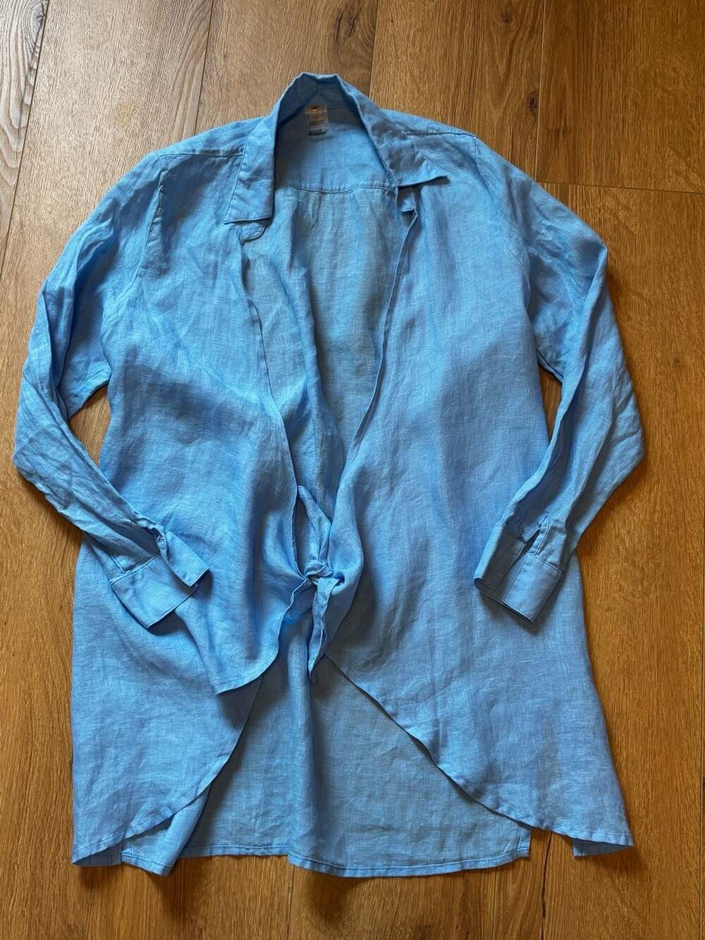 PQ Swim Millie Linen Kimono Cover-Up Blue